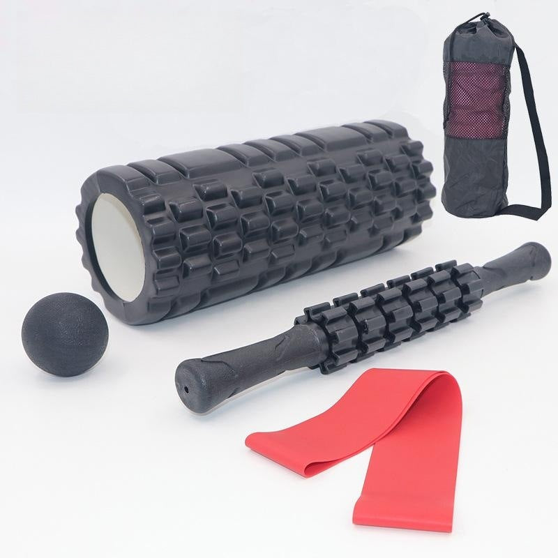 Dovrikan Three-Piece Yoga and Pilates Massage Roller Set - Red