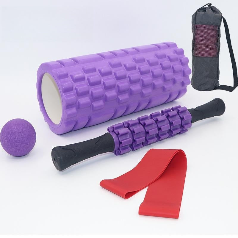 Dovrikan Three-Piece Yoga and Pilates Massage Roller Set - Black